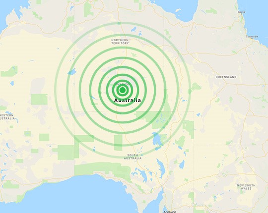 Region map for Northern Territory