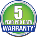 5 Year Pro Rata Warranty